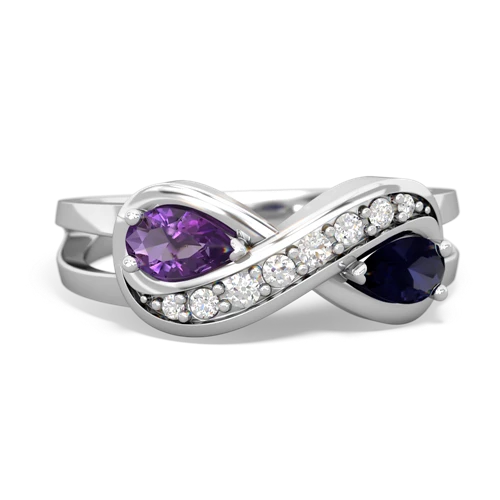amethyst-sapphire diamond infinity ring