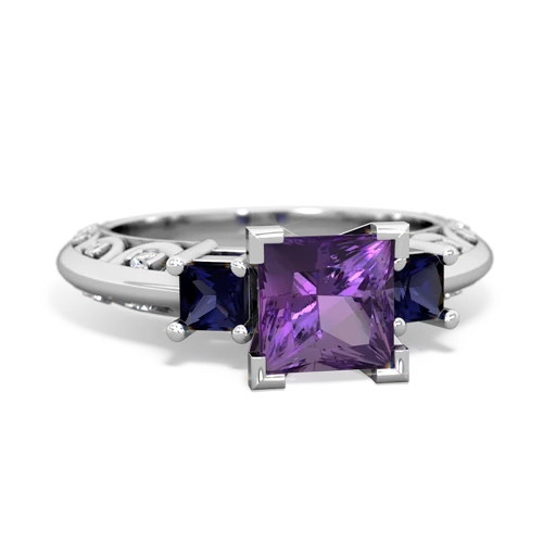 amethyst-sapphire engagement ring