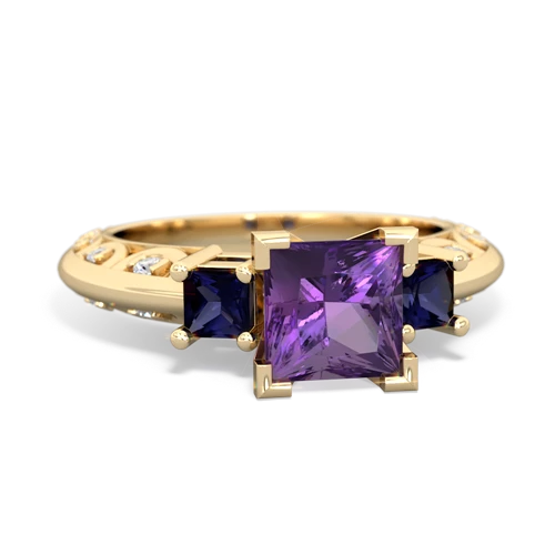 amethyst-sapphire engagement ring