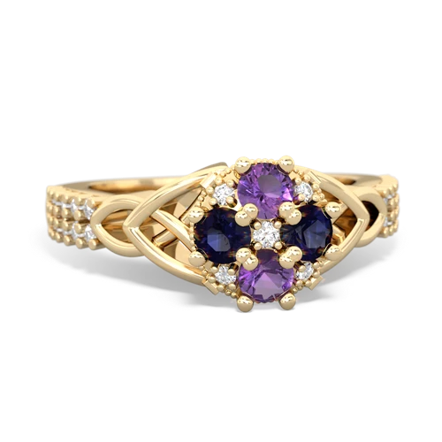 amethyst-sapphire engagement ring