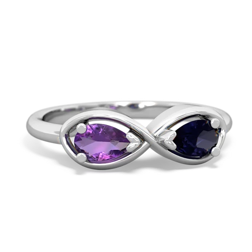 amethyst-sapphire infinity ring