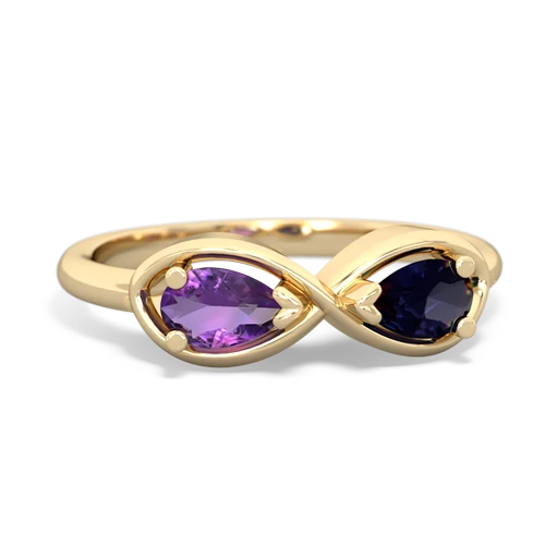 amethyst-sapphire infinity ring