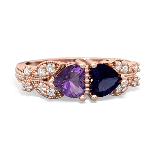 amethyst-sapphire keepsake butterfly ring