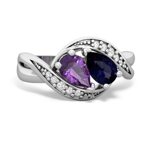 amethyst-sapphire keepsake curls ring