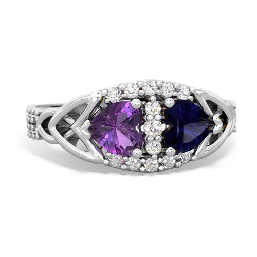 amethyst-sapphire keepsake engagement ring