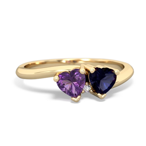 amethyst-sapphire sweethearts promise ring
