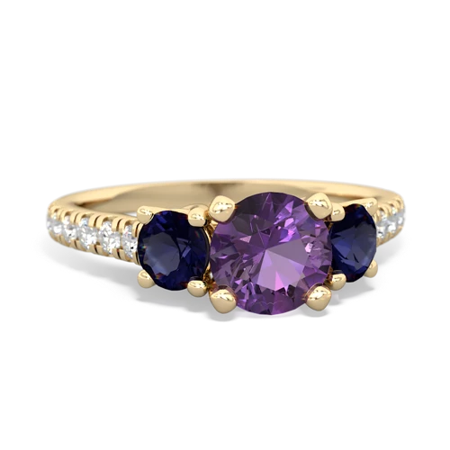 amethyst-sapphire trellis pave ring