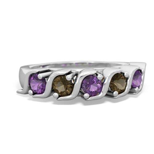 Anniversary Band Genuine Amethyst ring
