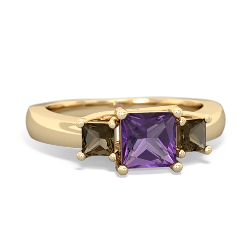 amethyst-smoky quartz timeless ring