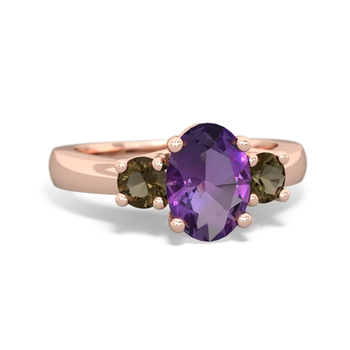 amethyst-smoky quartz timeless ring