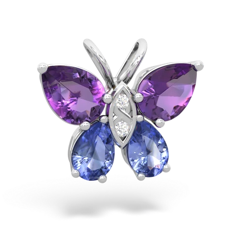 amethyst-tanzanite butterfly pendant