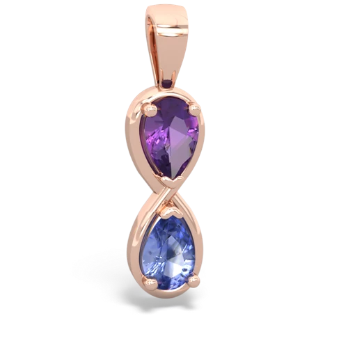 amethyst-tanzanite infinity pendant