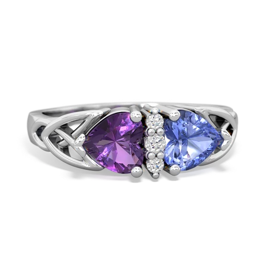 amethyst-tanzanite celtic ring