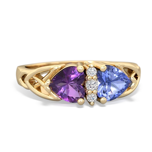 amethyst-tanzanite celtic ring