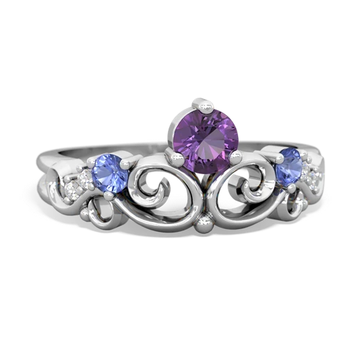 amethyst-tanzanite crown keepsake ring