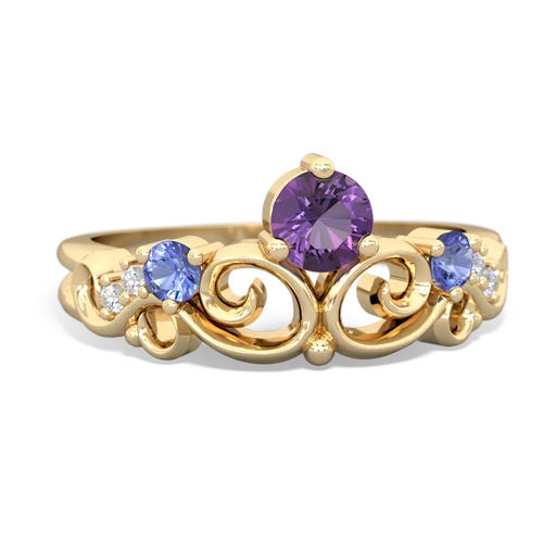 amethyst-tanzanite crown keepsake ring