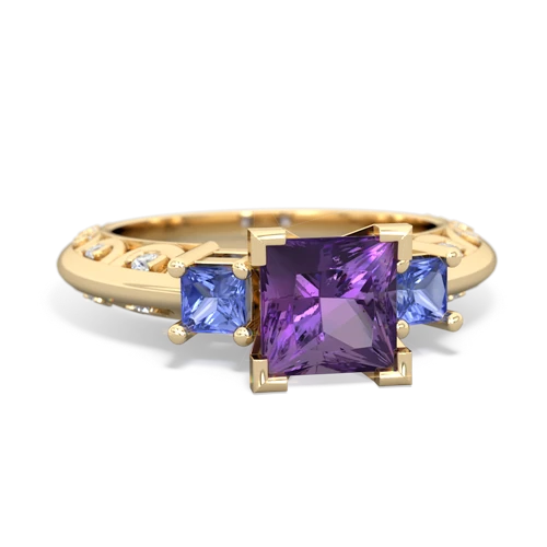 amethyst-tanzanite engagement ring