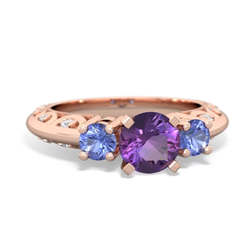 amethyst-tanzanite engagement ring