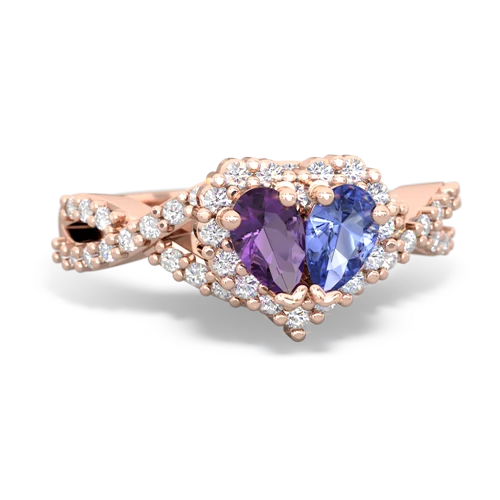 amethyst-tanzanite engagement ring