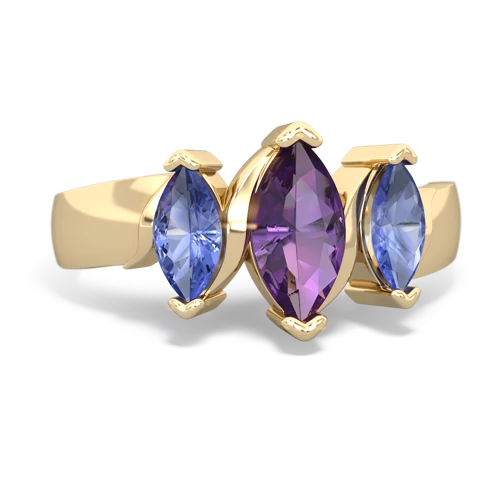 amethyst-tanzanite keepsake ring