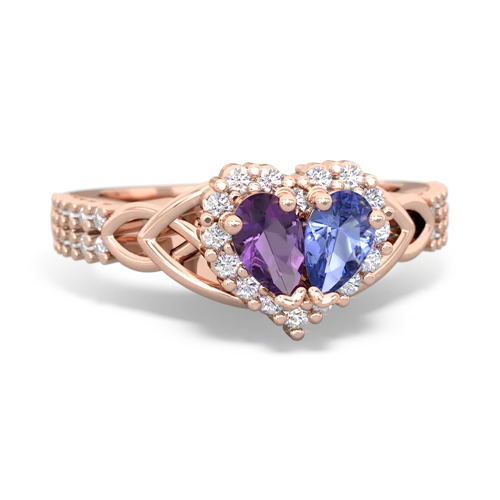 amethyst-tanzanite keepsake engagement ring