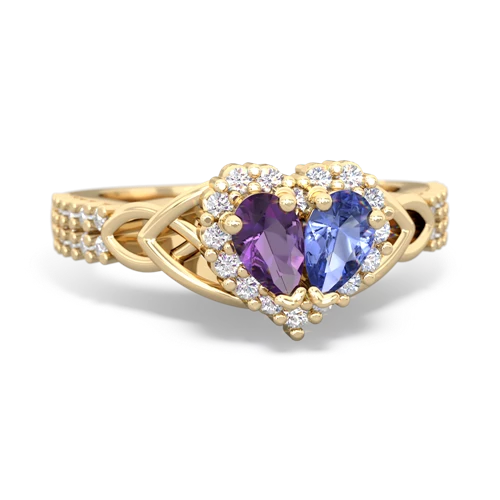 amethyst-tanzanite keepsake engagement ring