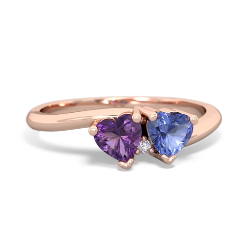 amethyst-tanzanite sweethearts promise ring