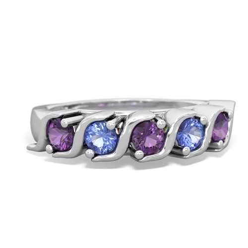 amethyst-tanzanite timeless ring