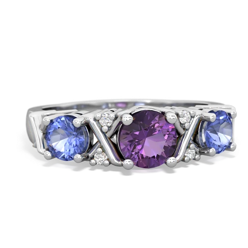 amethyst-tanzanite timeless ring