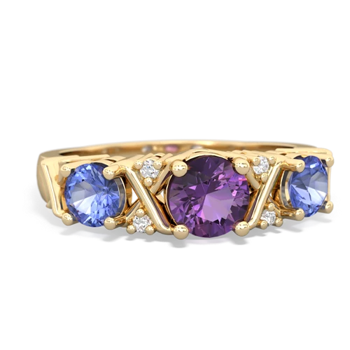 amethyst-tanzanite timeless ring