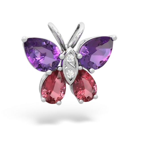 amethyst-tourmaline butterfly pendant