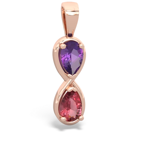 amethyst-tourmaline infinity pendant