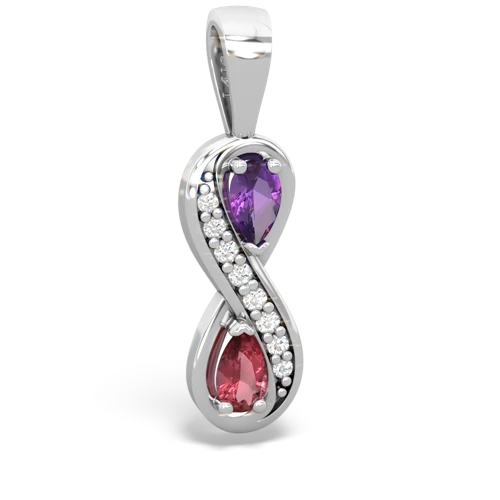 amethyst-tourmaline keepsake infinity pendant