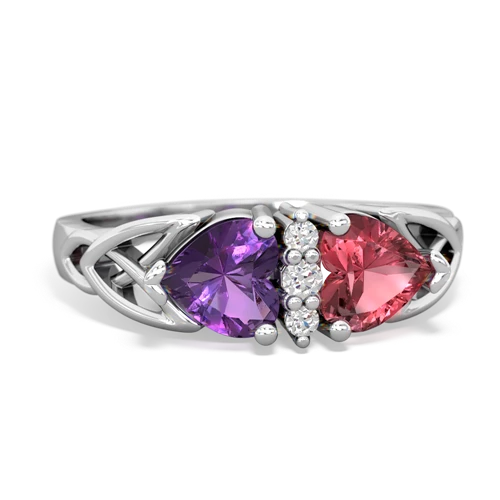 amethyst-tourmaline celtic ring