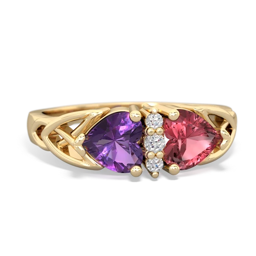 amethyst-tourmaline celtic ring