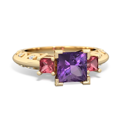 amethyst-tourmaline engagement ring