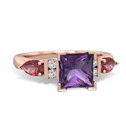 amethyst-tourmaline engagement ring