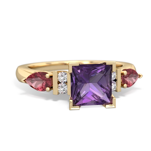 amethyst-tourmaline engagement ring