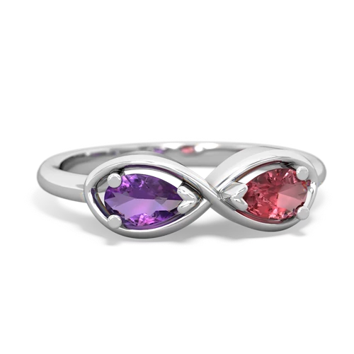 amethyst-tourmaline infinity ring