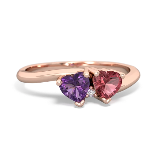 amethyst-tourmaline sweethearts promise ring