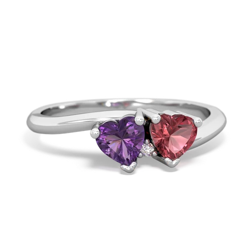 amethyst-tourmaline sweethearts promise ring