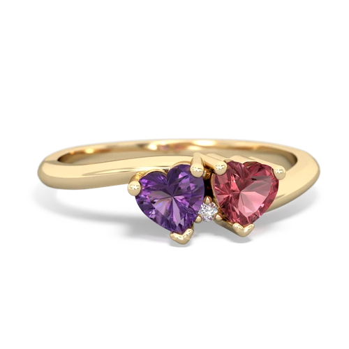 amethyst-tourmaline sweethearts promise ring