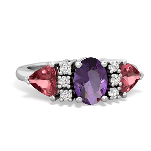 amethyst-tourmaline timeless ring