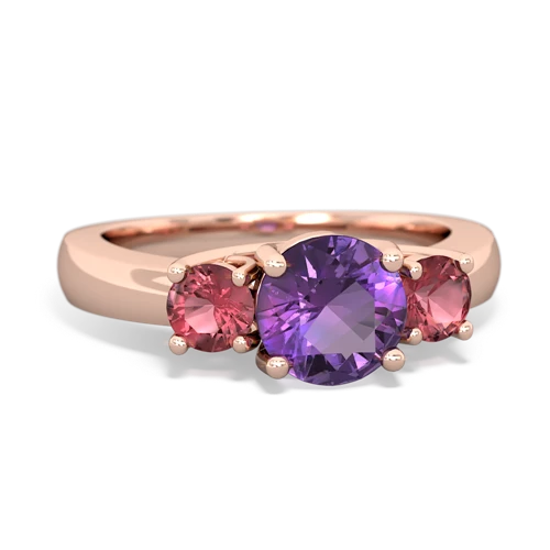 amethyst-tourmaline timeless ring