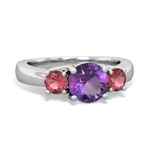 amethyst-tourmaline timeless ring