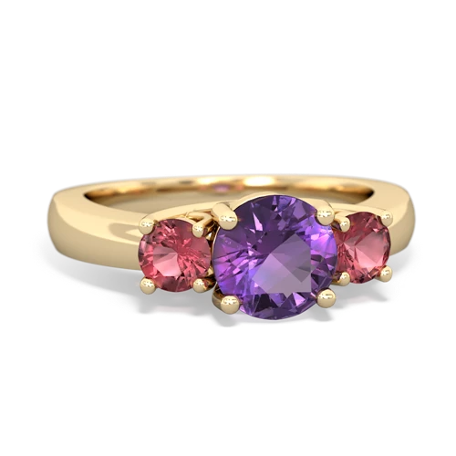 amethyst-tourmaline timeless ring