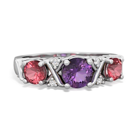 amethyst-tourmaline timeless ring