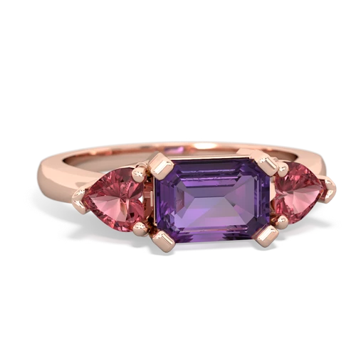 amethyst-tourmaline timeless ring