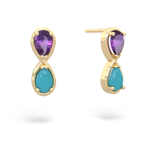 amethyst-turquoise infinity earrings