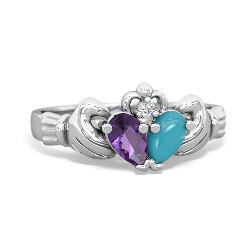 amethyst-turquoise claddagh ring